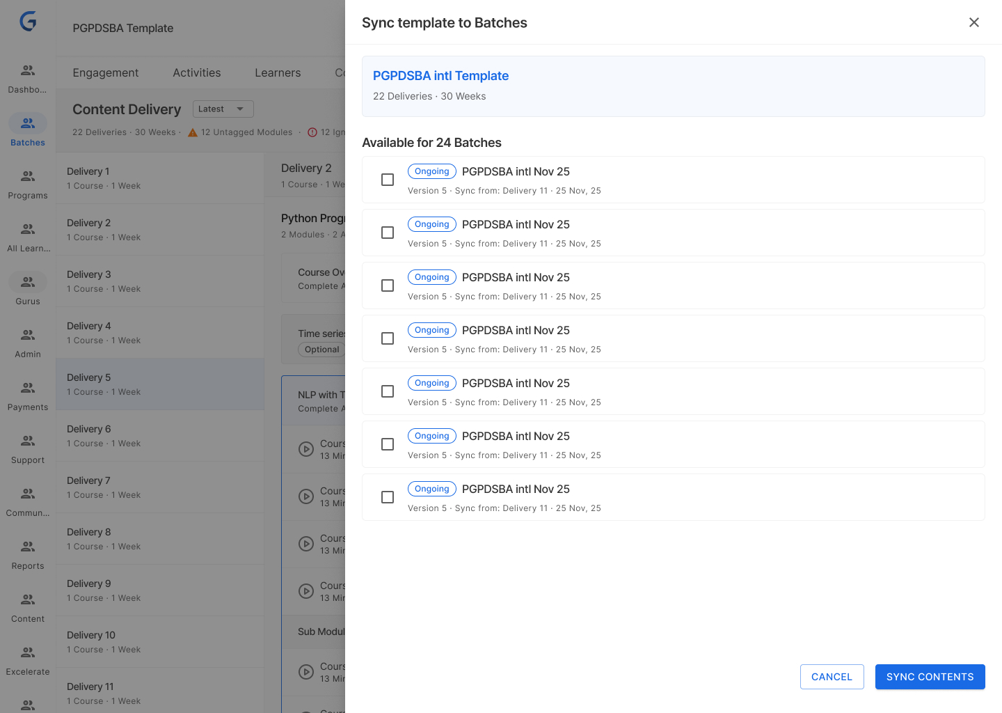 Template Sync Preview — View 2